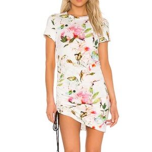 Pam And Gela Shirred Tee Shirt Dress Floral Multi